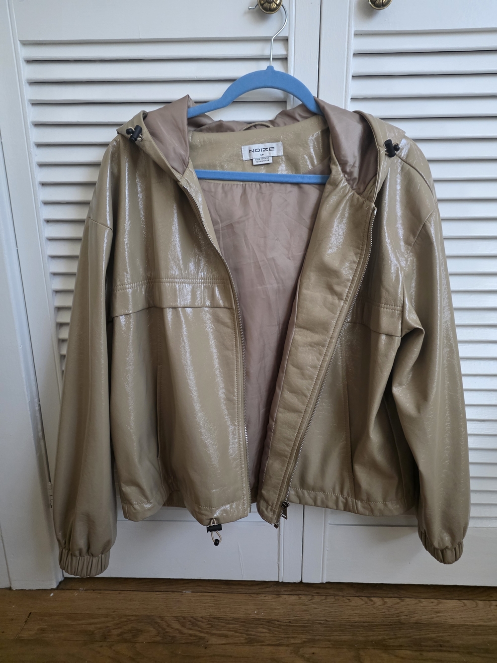 NOIZE Beige Vegan Hooded Jacket
